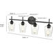 Ashford 4 Light 31 inch Modern Gold Vanity Light Wall Light